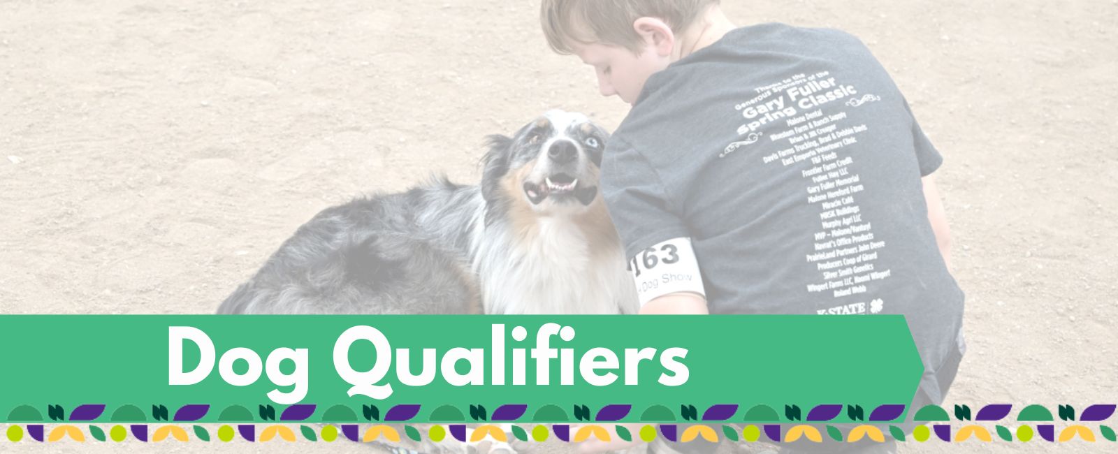 Dog Qualifiers Banner with Text