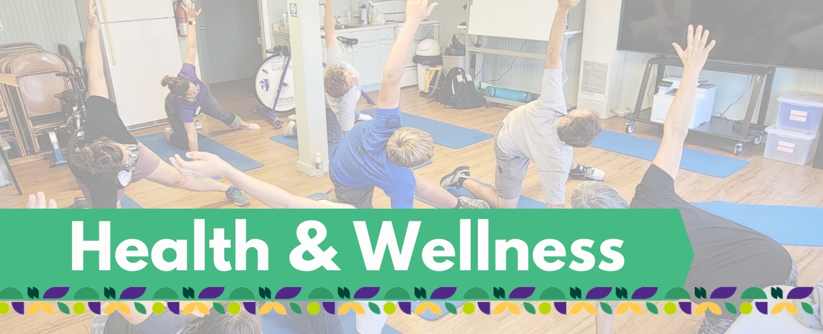 health and wellness project banner with text